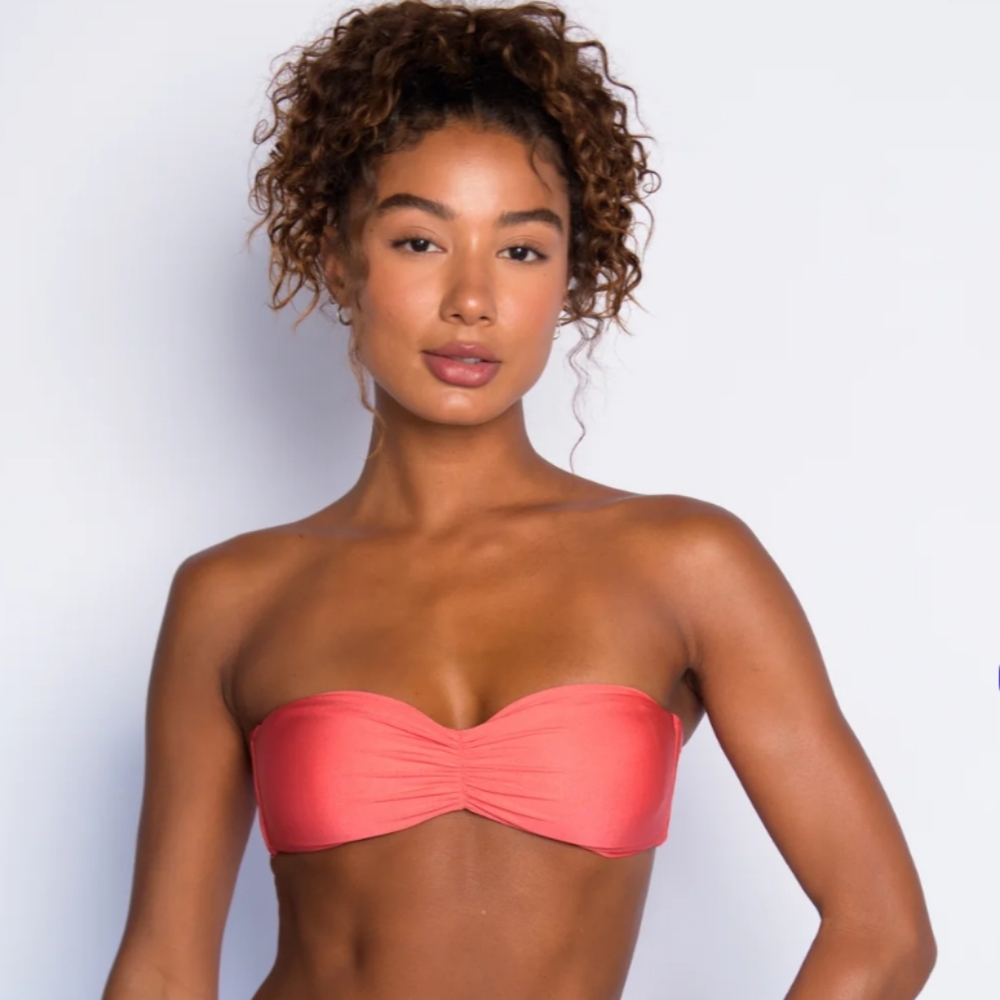 Skatie Pink Bandeau Bikini Top Swim